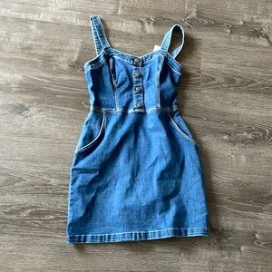 Hollister Denim Mini Dress XS NWT